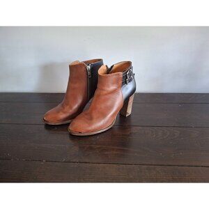 Madewell 1937 Reid Two-Tone Leather Ankle Bootie with Zipper/Pre-owned, Sz. 6.5
